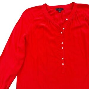 J. Crew Drapey Long Sleeve Popover Top